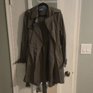 Simply Vera Vera Wang Gray Trench Coat Timeless Design